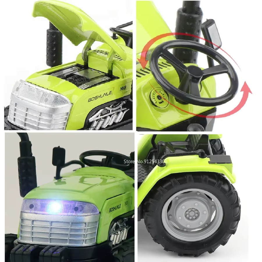 DUFFDUN Bauernhof landwirtschaftlicher Traktor, Modellauto, 1:32, Metall, mit Licht - Bild 2