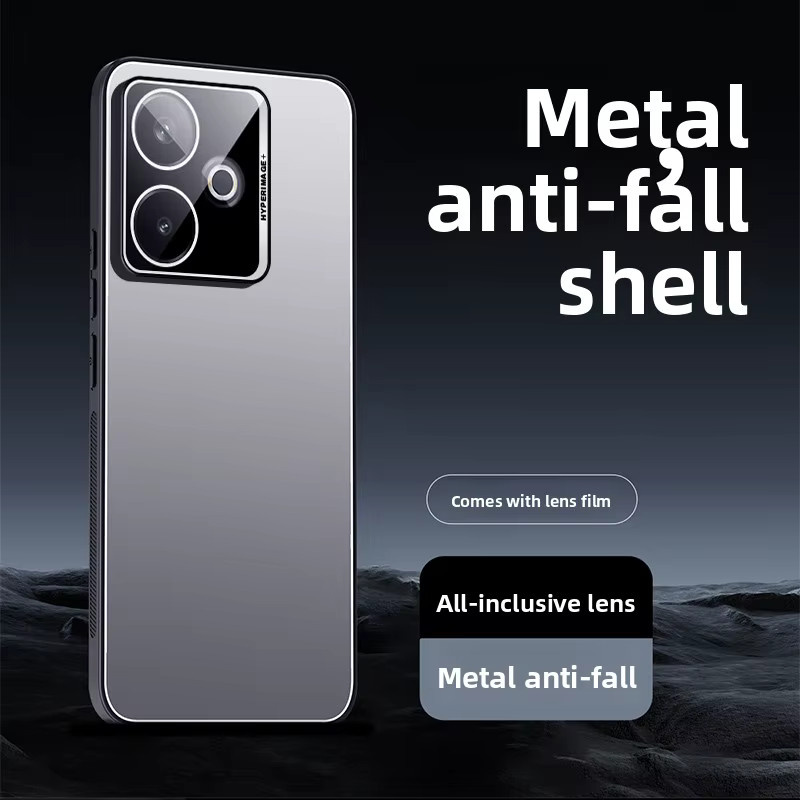 Realme GT 7 / GT 7 Pro / GT 7T Schutzhülle Metall-Mattiert mit Objektivschutz in Grau - Bild 5