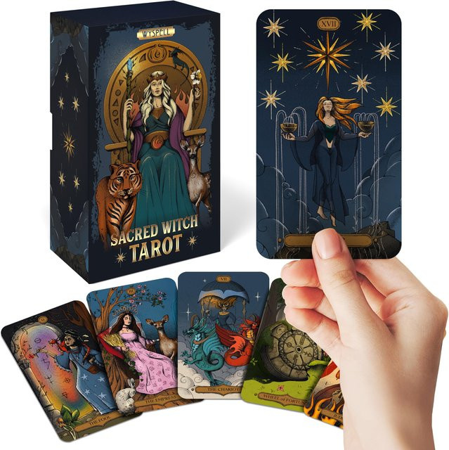 Wyspell Sacred Witch Tarot Deck, Kartendeck mit Begleitbuch - Bild 1