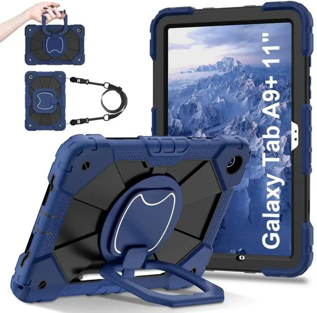Stoßfeste Armor Schutzhülle für Samsung Galaxy Tab A9 Plus und Tab A11 Plus 11 Zoll in Blau - Bild 1