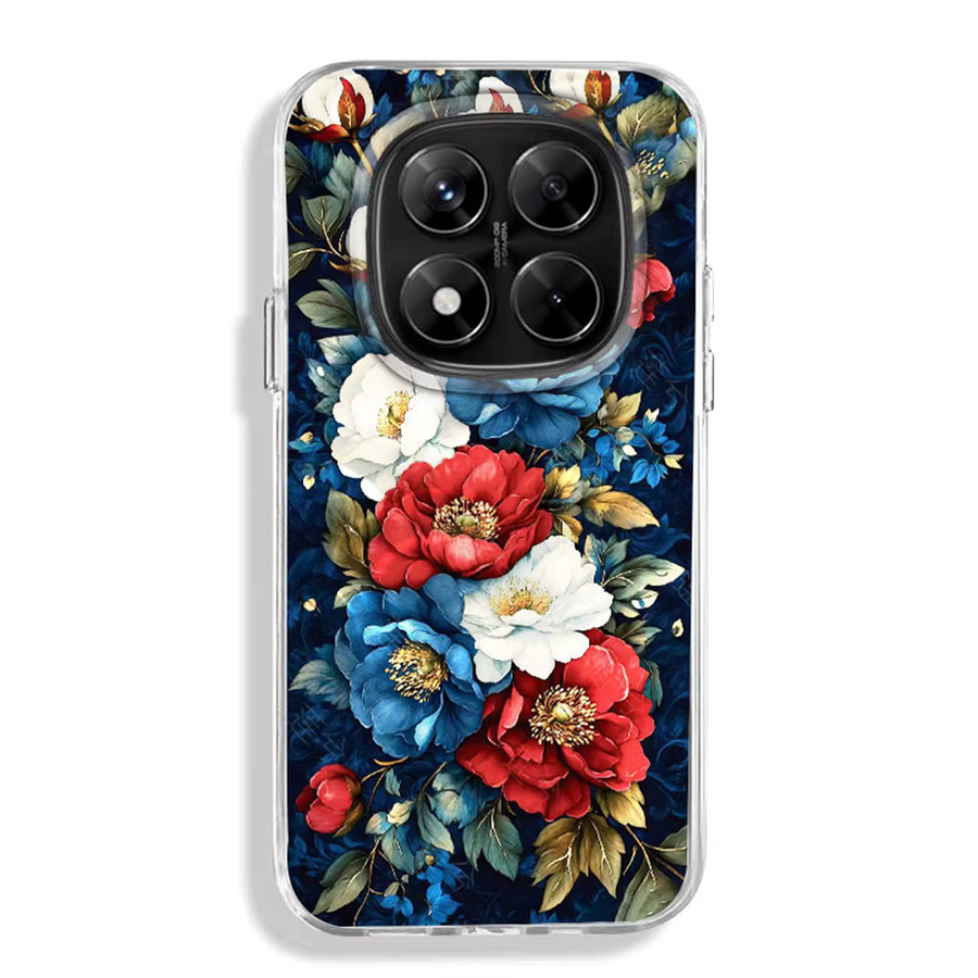 Handyhülle Blumenmädchen mit schwarzen Rosen für Xiaomi Redmi Note und diverse Modelle in Schwarz und Multicolour - Bild 3