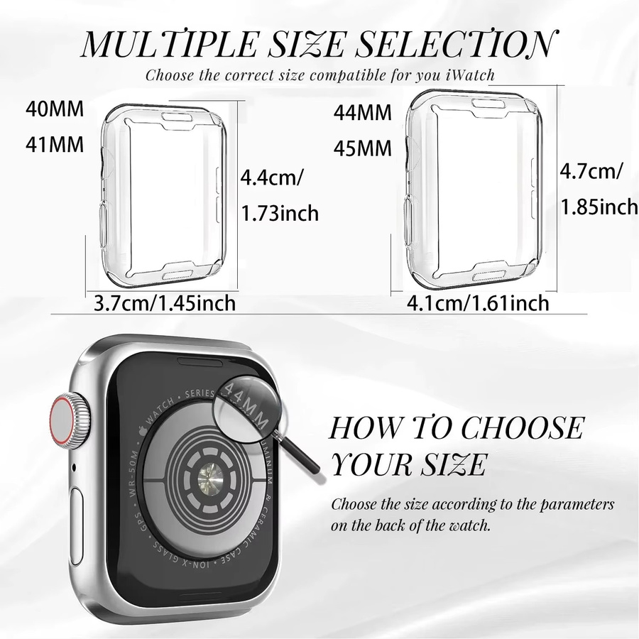 PEO Uhrenzubehör Hülle für Apple Watch, durchsichtig, Unisex - Bild 5