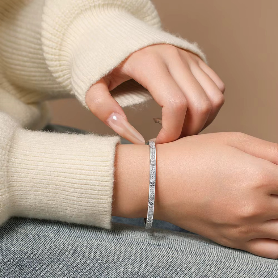 ATTAGEM Armband, 925 Silber, Diamant, Unisex - Bild 4