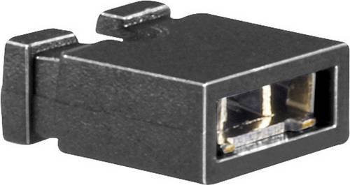 TRU COMPONENTS TC-2521029 Kurzschlussbrücke Schwarz, Rastermaß: 2.54mm, Polzahl je Reihe: 2, 100 Stück - Bild 1