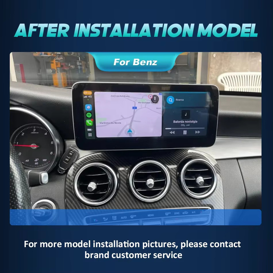 FAZY Android 14 Autoradio mit Touchscreen und Carplay für Mercedes C GLC V W205 X253 W447 NTG 5.5 6.0 Modelle 2019-2023 in Schwarz - Bild 3