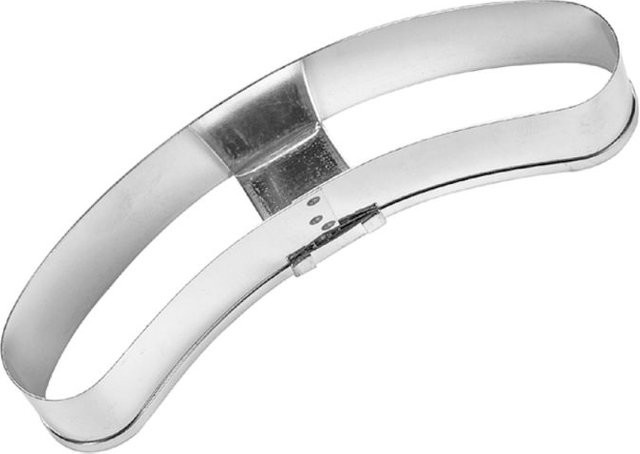 Schneider Ausstecher oval aus Edelstahl in Silber, Länge: 16 cm - Bild 1