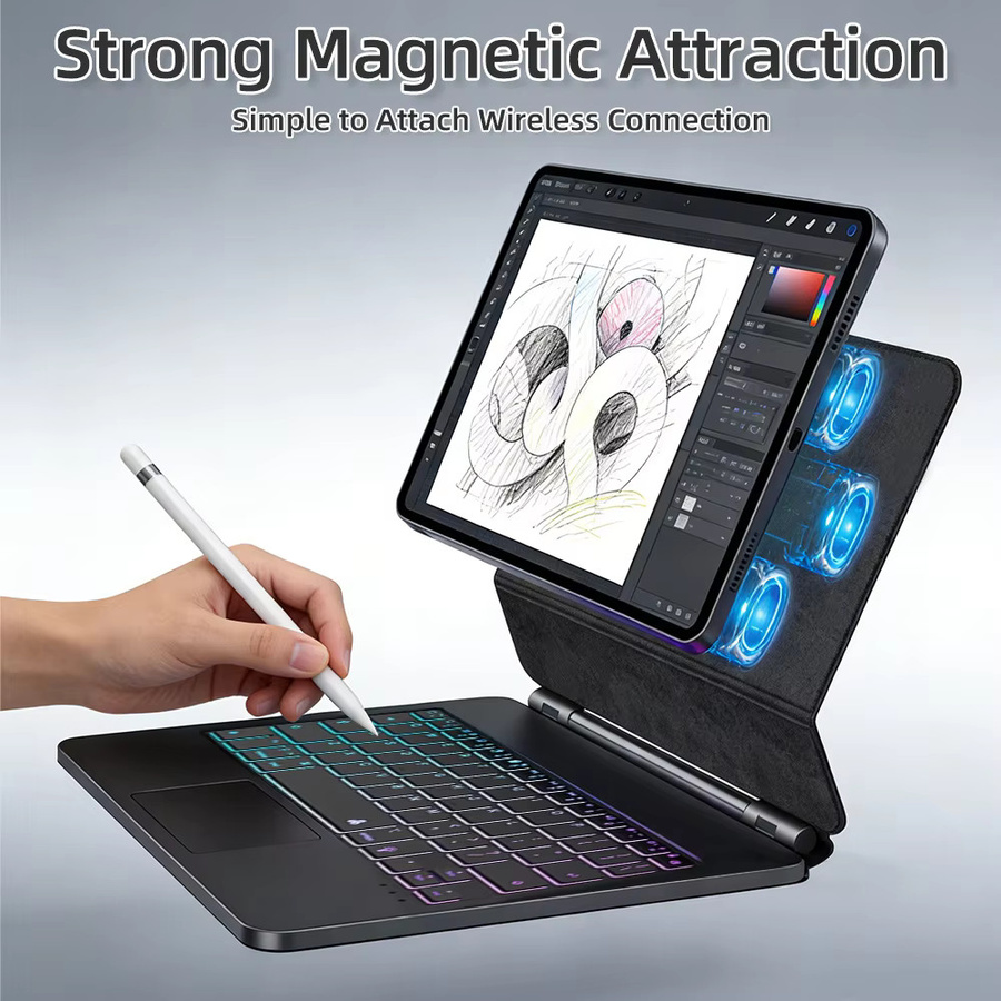 Apple Magic Keyboard für iPad mit Touchpad und hintergrundbeleuchteter Tastatur in Schwarz - Bild 4