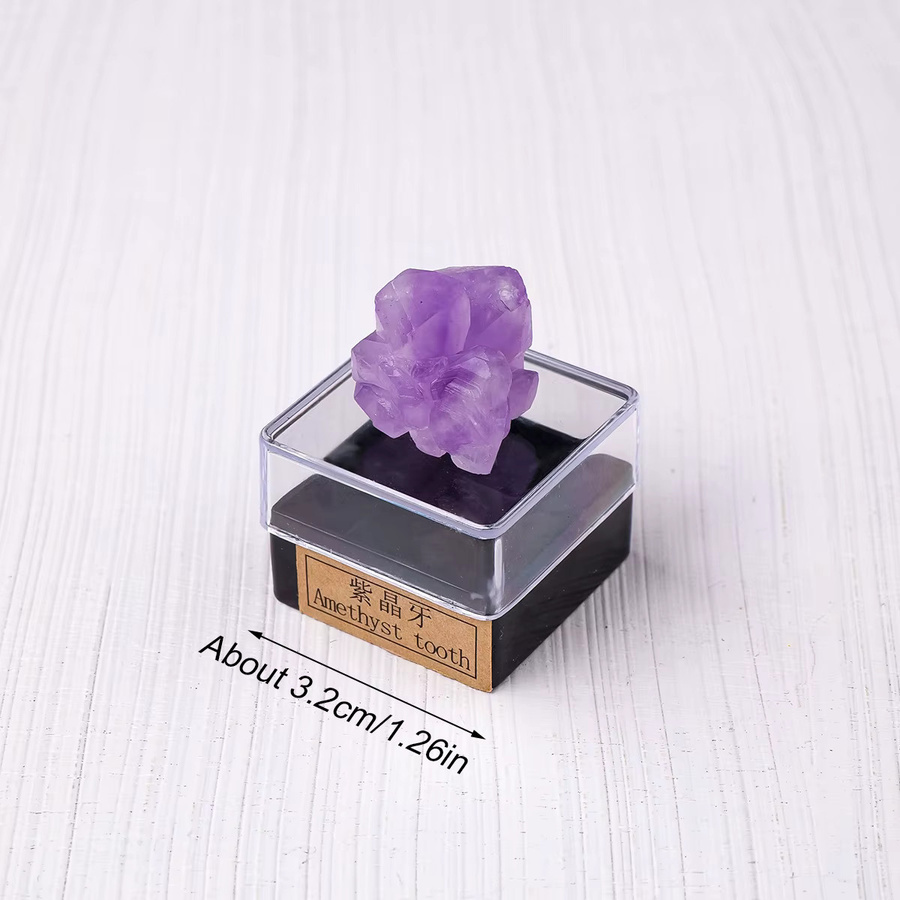 Runyangshi Kristall Amethyst und schwarzer Turmalin als Dekoration für deinen Tisch - Bild 1