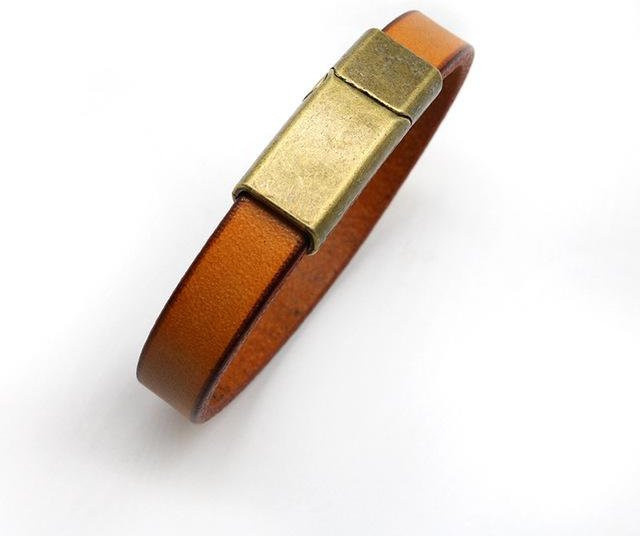BANGLE YH Armband Leder, Schwarz, Herren, 20,5 cm - Bild 1