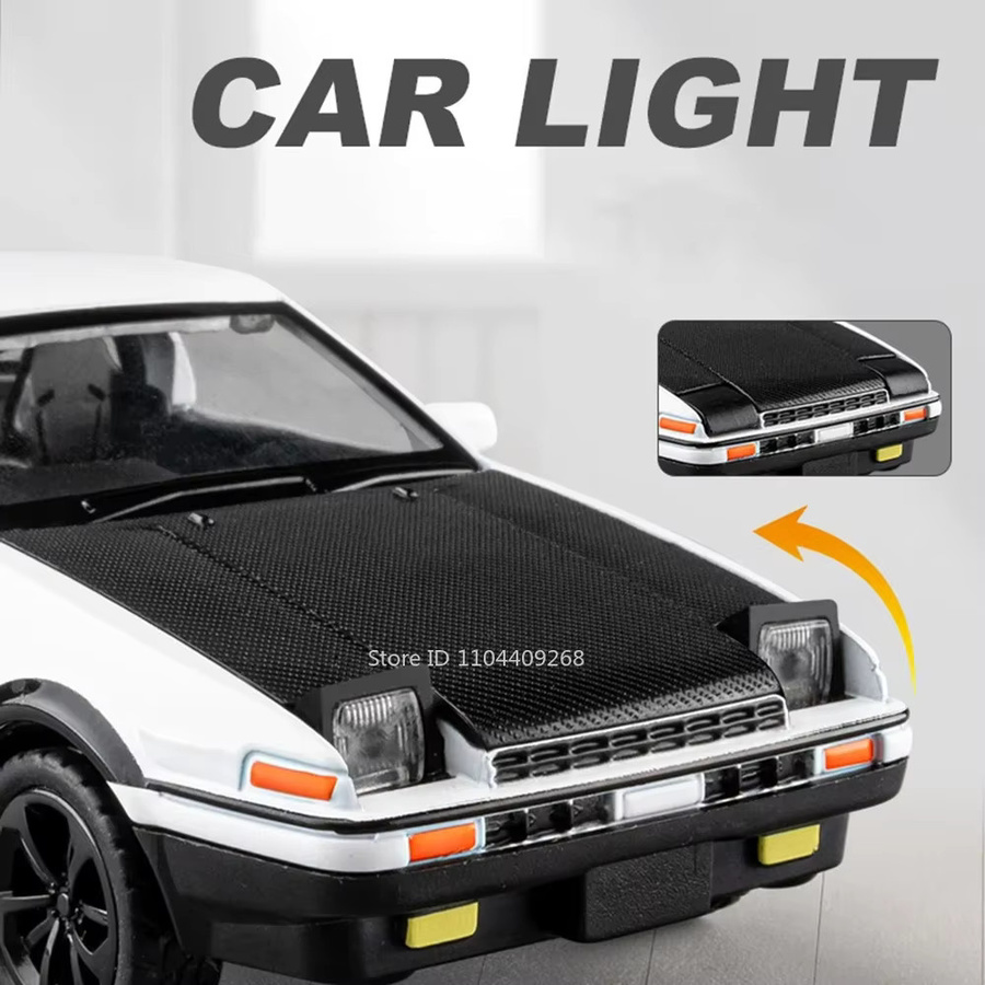 MAKEDA AE86 Klassische Film Auto Modell, 1:36, Metall, mit Licht und Sound - Bild 5