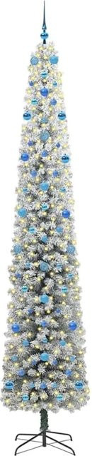 vidaXL Künstlicher Weihnachtsbaum in Grün mit 300 warmweißen LEDs und Ständer, Höhe: 270 cm - Bild 1