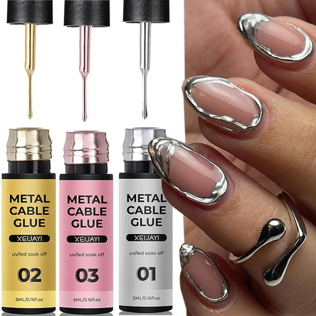 MingLee Nagellack Metallic Silver, 5/7/8 ml - Bild 1
