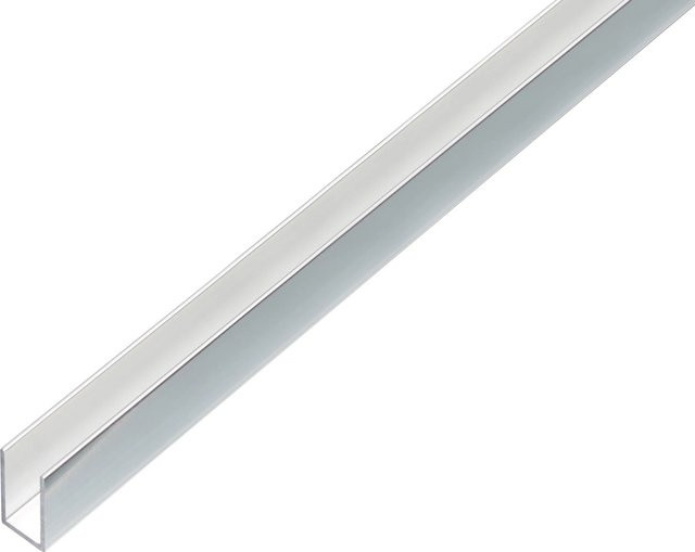 GAH Alberts U-Profil Aluminium Silber B: 10 mm, H: 15 mm, L: 1000 mm - Bild 1
