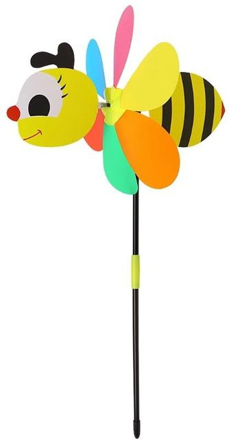 Kidsly 3D Bienen Windmühle Wind Spinner als Garten Dekoration in Mehrfarbig - Bild 1