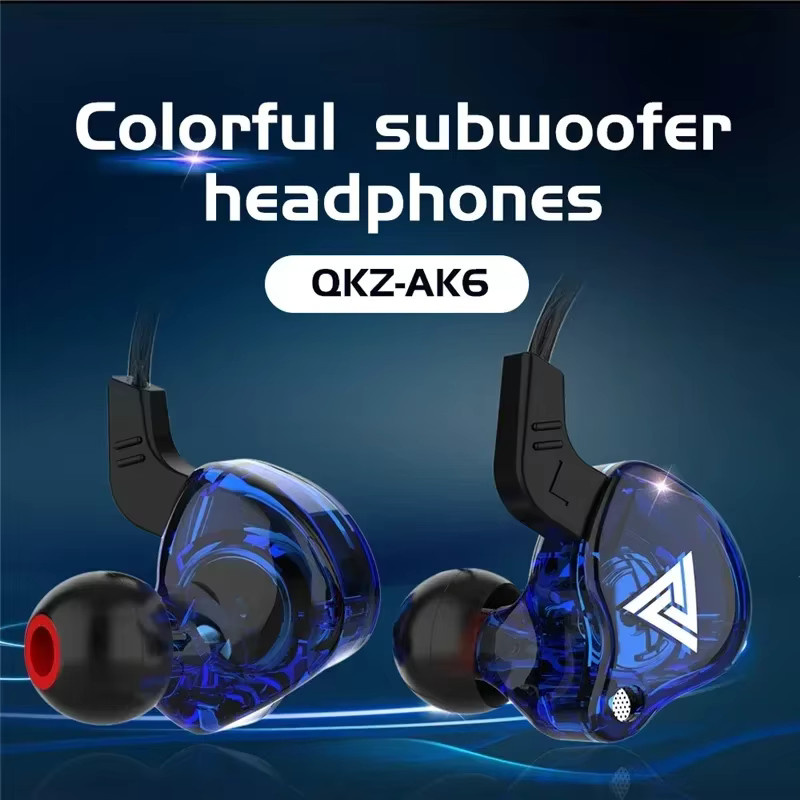 QKZ AK6 In-Ear Kopfhörer mit Mikrofon, HiFi Wired Stereo Kopfhörer mit Kupfer-Treiber, Schwarz, 3,5 mm Klinke - Bild 2