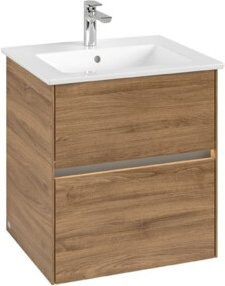 V&B Waschtischunterschrank Collaro mit Waschtisch und LED-Beleuchtung B/T/H: 56,1 x 48 x 61 cm - Bild 1