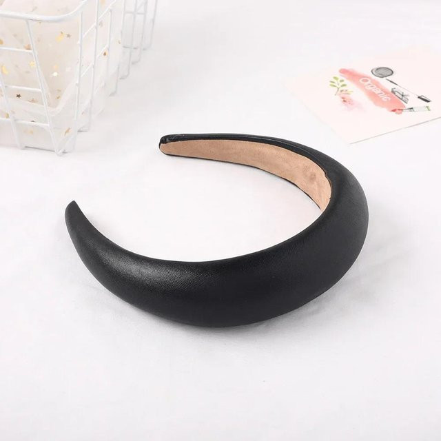YULIN Haarreif Damen, PU Schwamm, Schwarz, Gold, Silber - Bild 1