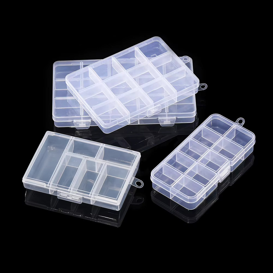 YouYoungDifferent Transparente Kunststoff Aufbewahrungsboxen mit Gitterunterteilung für Perlen, Schmuck und DIY-Handwerk - Bild 2