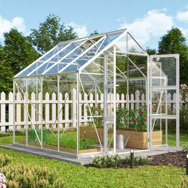 Vitavia Gewächshaus Domus 6700 aus Aluminium in Silber mit 6,7 m² Fläche und Einscheibensicherheitsglas - Bild 1