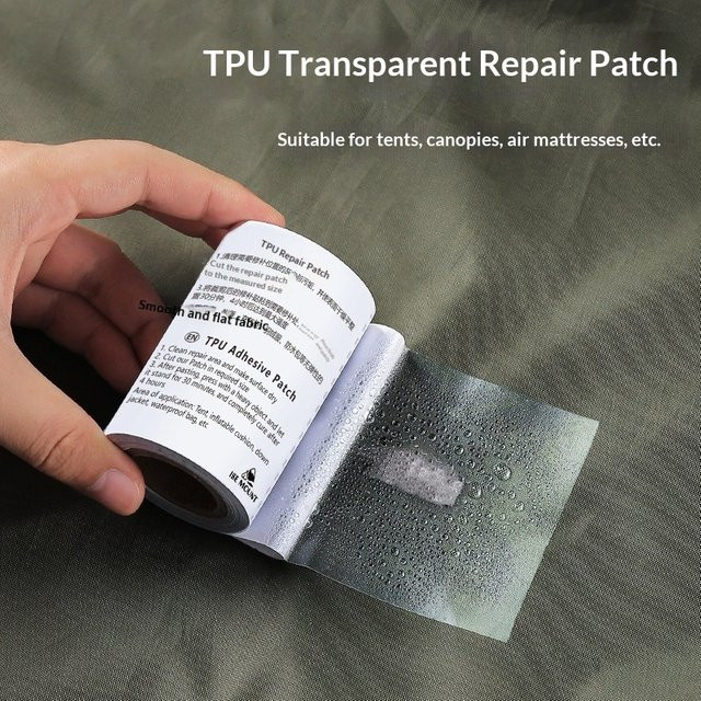 Transparentes TPU Reparaturpflaster als wasserdichtes Klebeband für Zelte, Regenmäntel und aufblasbare Produkte, 1 Rolle - Bild 1