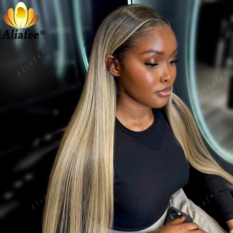 aliafee Lace Frontal Perücke, Dirty Blonde, Echthaar, Damen - Bild 2