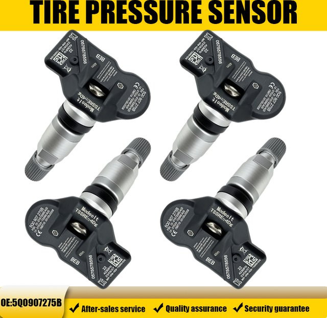 ANWAYTECH TPMS-Sensor 433MHz Reifendruckkontrollsystem in Schwarz passend für Audi A4 A6 Allroad Volkswagen T-Cross und Skoda Ersatz für OE 5Q0907275B - Bild 1