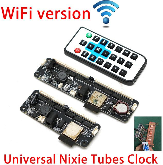 DykbRadio Smarte WLAN-Universal-Nixie-Röhren-Uhr-Motherboard in Schwarz für IN12 IN14 IN18 IN8 QS30 Netzwerkzeit - Bild 1