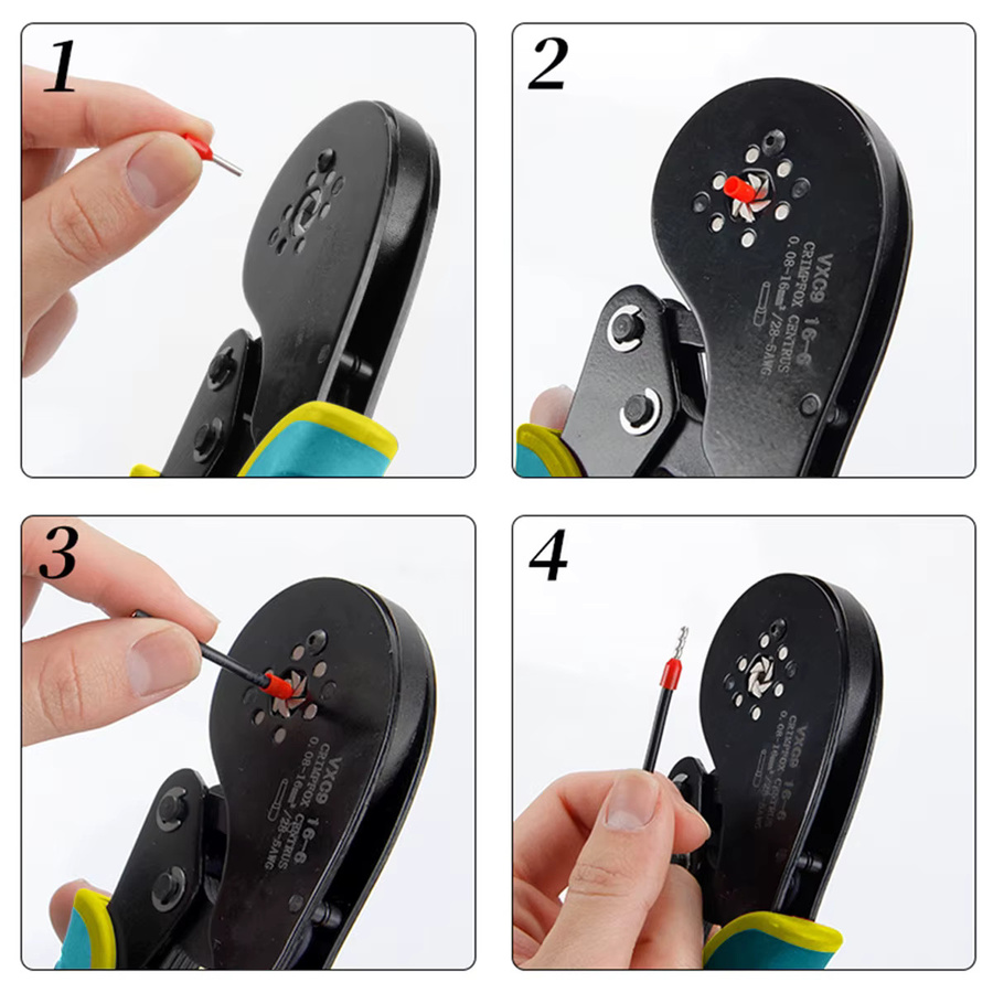 WOZOBUY HSC8 6-4A/6-6 Aderendhülsen-Crimpzange Set mit Aufbewahrungsbox für elektrische Arbeiten - Bild 6