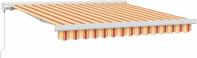 vidaXL Einziehbare Markise in Gelb und Orange B: 300 cm, T: 250 cm - Bild 1