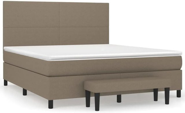 vidaXL Boxspringbett mit Matratze in Taupe, B/T: 180 x 200 cm - Bild 1