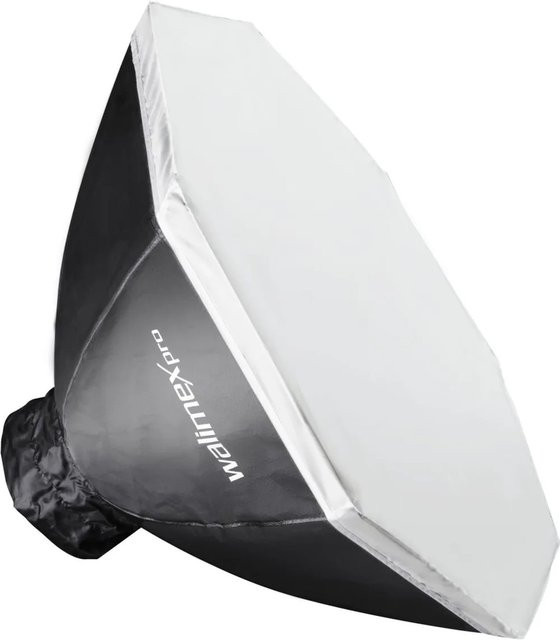 Walimex Pro Softbox für Daylight Lichtformer für Studioleuchten im Fotostudio, Schwarz, Durchmesser: 80 cm - Bild 1