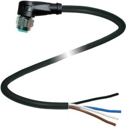 Pepperl+Fuchs Sensor-Aktor-Steckverbinder 240768-100004, konfektioniert, 4 Polzahl, Schwarz, Edelstahl, Länge: 5 m - Bild 1