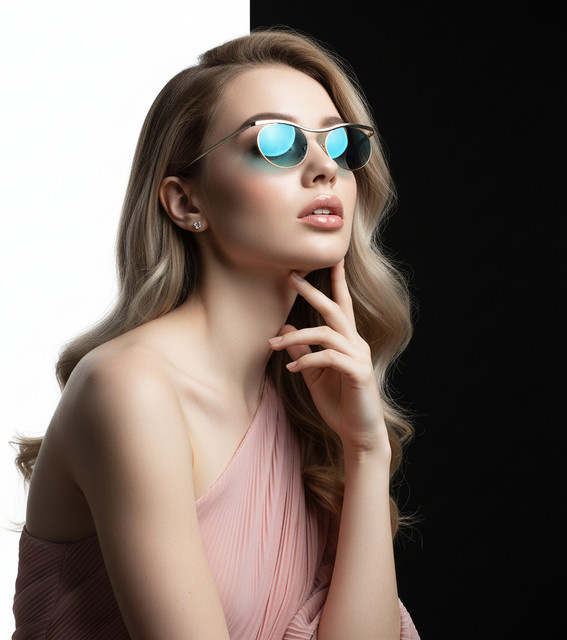 TWOOO Sonnenbrille, Halbrand, oval, Metall, Unisex - Bild 1