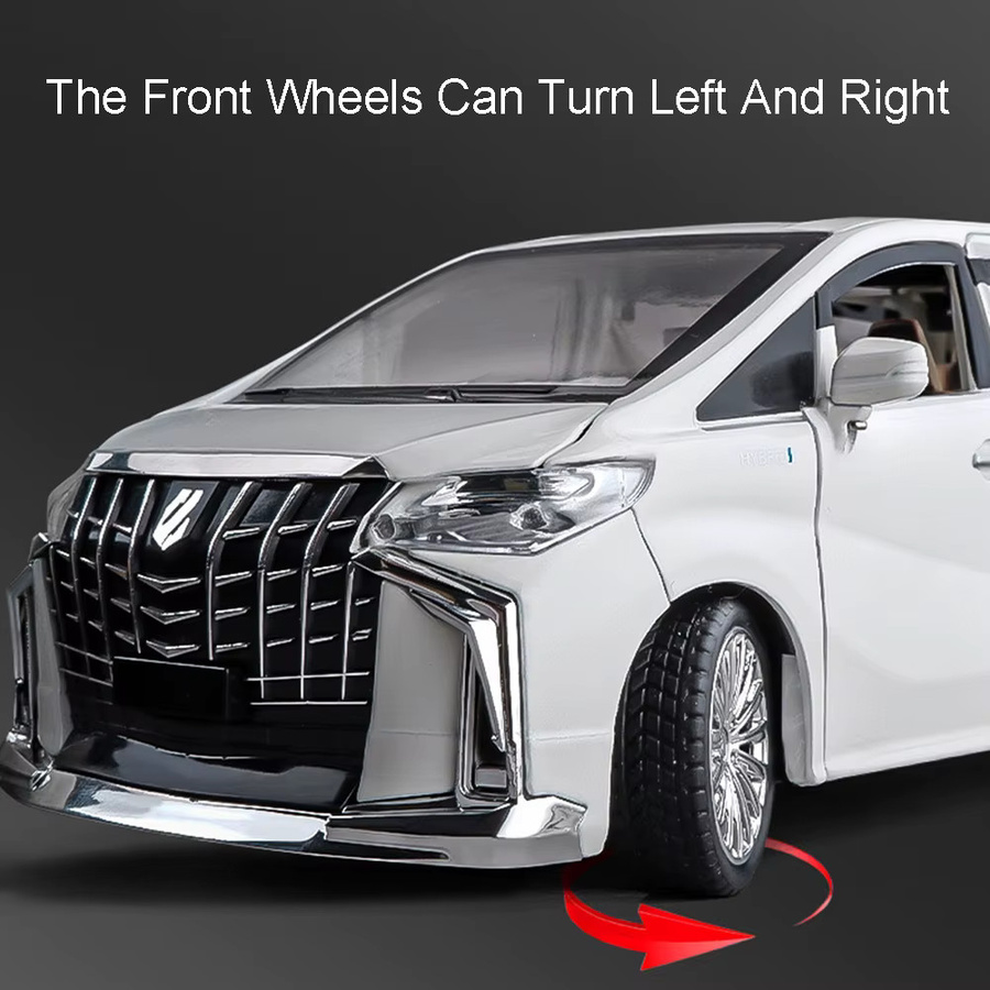 MAKEDA Alphard Vellfire Modellauto, 1:24, Metall, Licht und Ton, Türen geöffnet - Bild 2