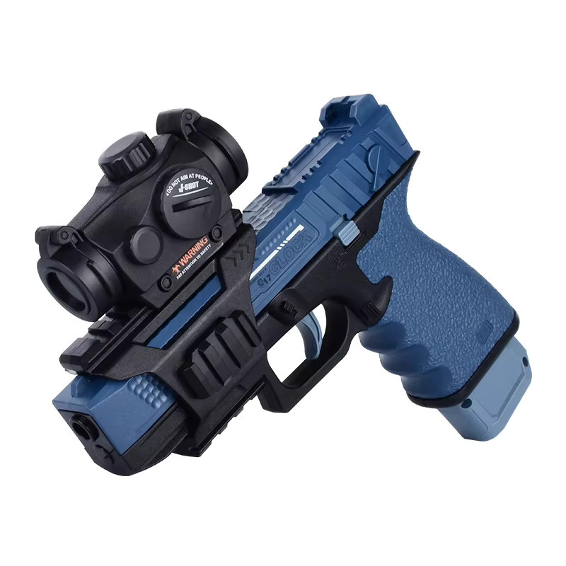 SALT POWER GUN, Manuelle Softbullet-Pistole mit Zielfernrohr, Blau & Schwarz - Bild 4