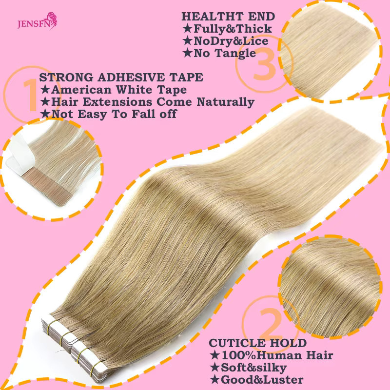 JENSFN Tape-In-Haarverlängerung, Echthaar, Damen - Bild 2
