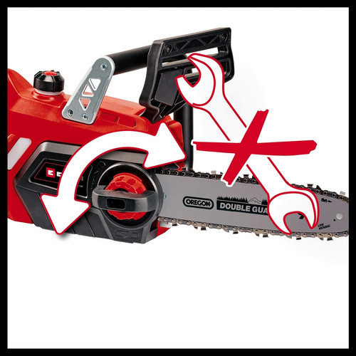 Einhell Akku-Kettensäge GE-LC 18 Li Kit Power X-Change in Rot/Schwarz mit 3,0 Ah Akku, Ladegerät und Ersatzakku - Bild 5