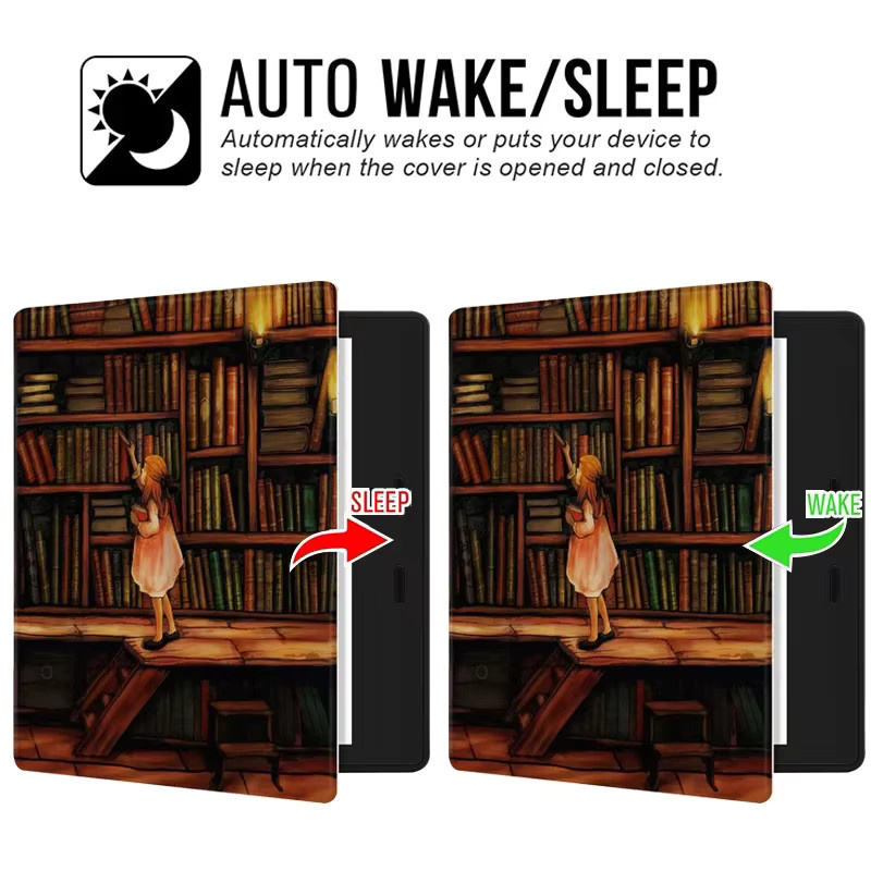 Moboons Schutzhülle aus PU-Leder für Kindle Oasis 10. Generation, Buchumschlag mit Auto Sleep/Wake Funktion - Bild 2