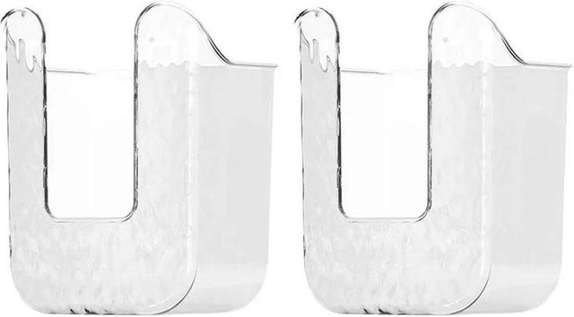 Meiteai-Home Wandmontierte Aufbewahrungsbox aus Kunststoff, Transparent, Selbstklebend - Bild 1
