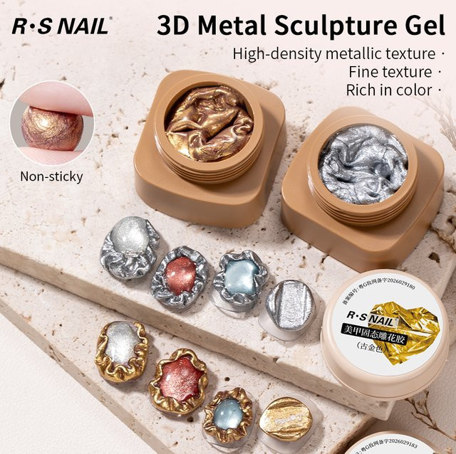 RSNAIL 3D Modelliergel, Metallic Silver, Unisex - Bild 1