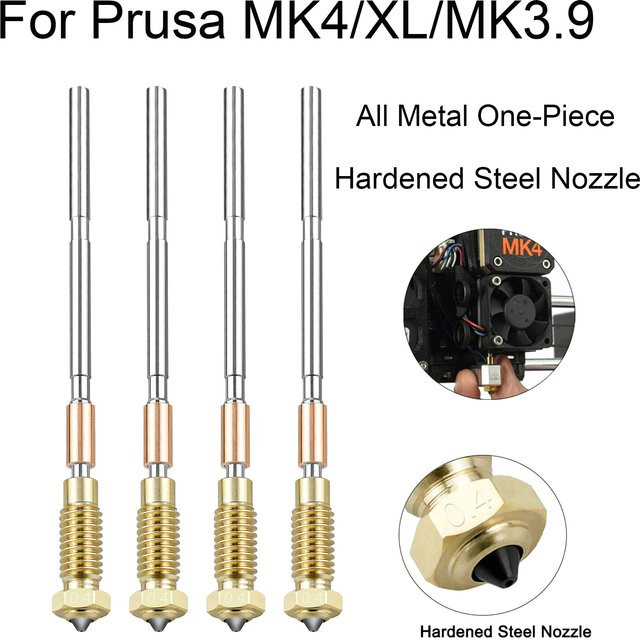 Sirol Ganzmetall-Einteilige Gehärtete Stahldüse für Prusa MK4/XL/MK3.9 mit hohem Durchfluss und hoher Verschleißfestigkeit - Bild 1