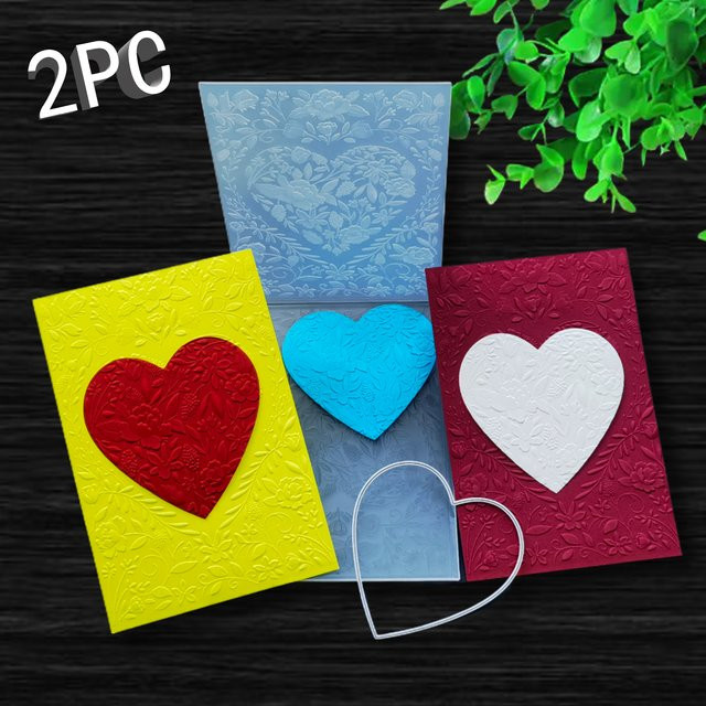 Bee Flower Heart 3D-Reliefordner und Schneidform Set für Kartenherstellung und Scrapbooking - Bild 1