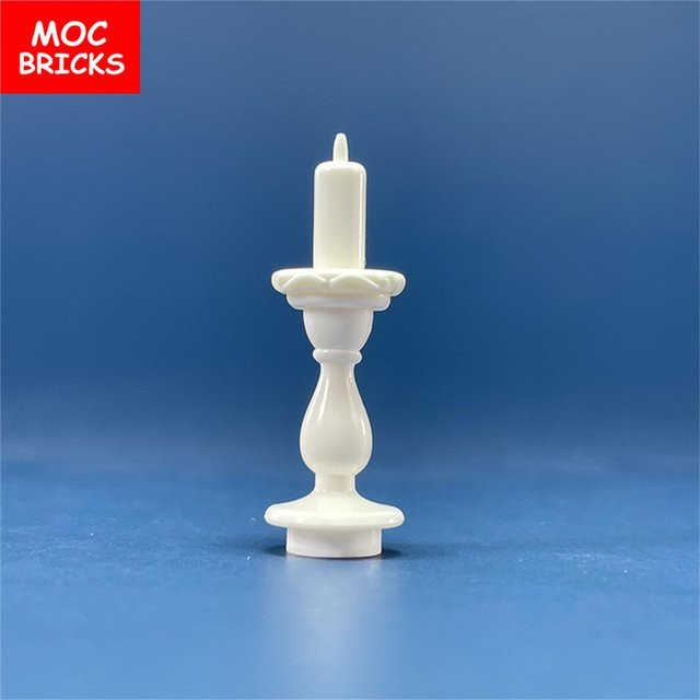 Yiran toy MOC Steine Kerzenständer Kerzenflamme Bausteine Figur, 20-teiliges Set, blau - Bild 1
