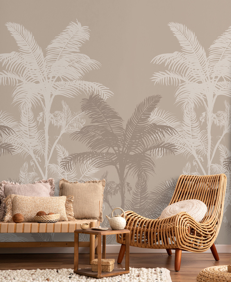 Tenue de Ville Brahea Wandtapete Floral Vintage in Beige, Breite: 300 cm, Höhe: 300 cm - Bild 1