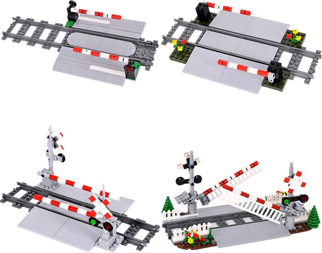 Mitty Stadt-Eisenbahn Gleiskreuzung Eisenbahn-Express, Bausteine, DIY Spielzeug - Bild 1