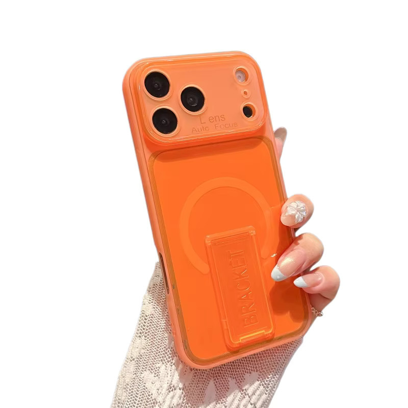 SUNWARD Transparente TPU Stoßfeste Handyhülle für iPhone mit Objektivschutzfolie und Standfunktion - Bild 3