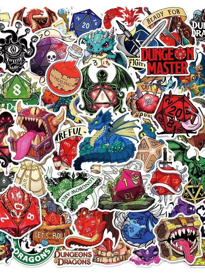 GOGOTU Dungeons & Dragons Graffiti-Aufkleber, Fantasy, 50-teiliges Set - Bild 4