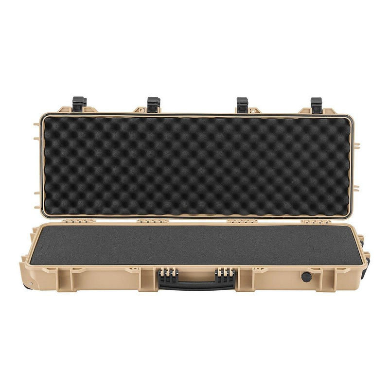 Wasserdichter und staubdichter Gewehrkoffer von Buying Solutions, MB in Beige mit Rollen und abschließbarem Kunststoffgehäuse sowie vorgeschnittenem Schaumstoff - Bild 9
