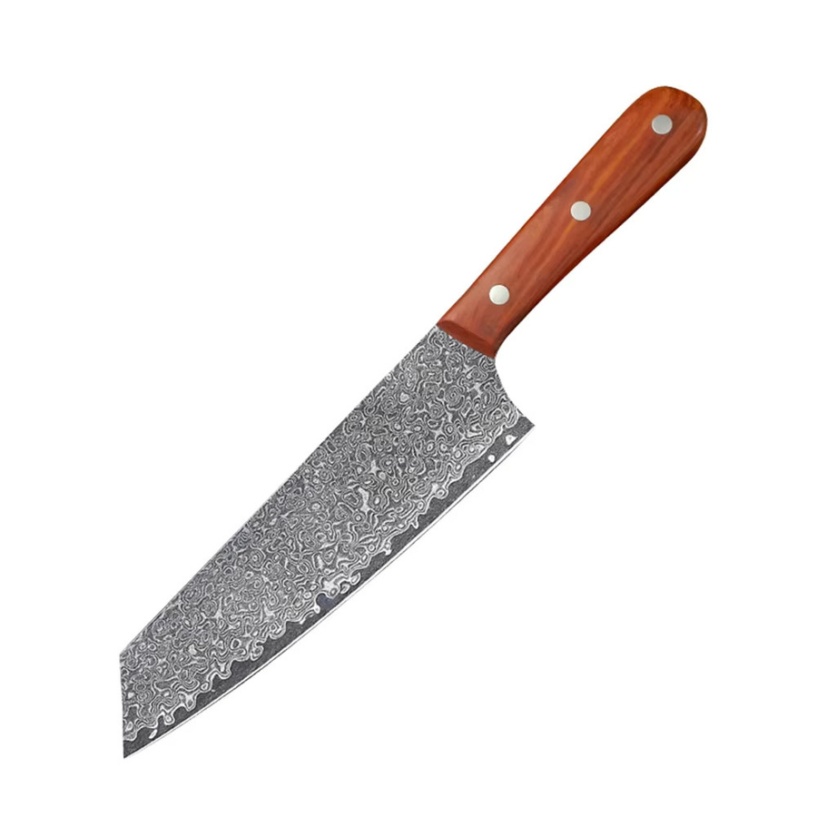 GuanQi Hackmesser aus Edelstahl mit Holzgriff für Fleisch, Geflügel und Gemüse in Silber - Bild 4