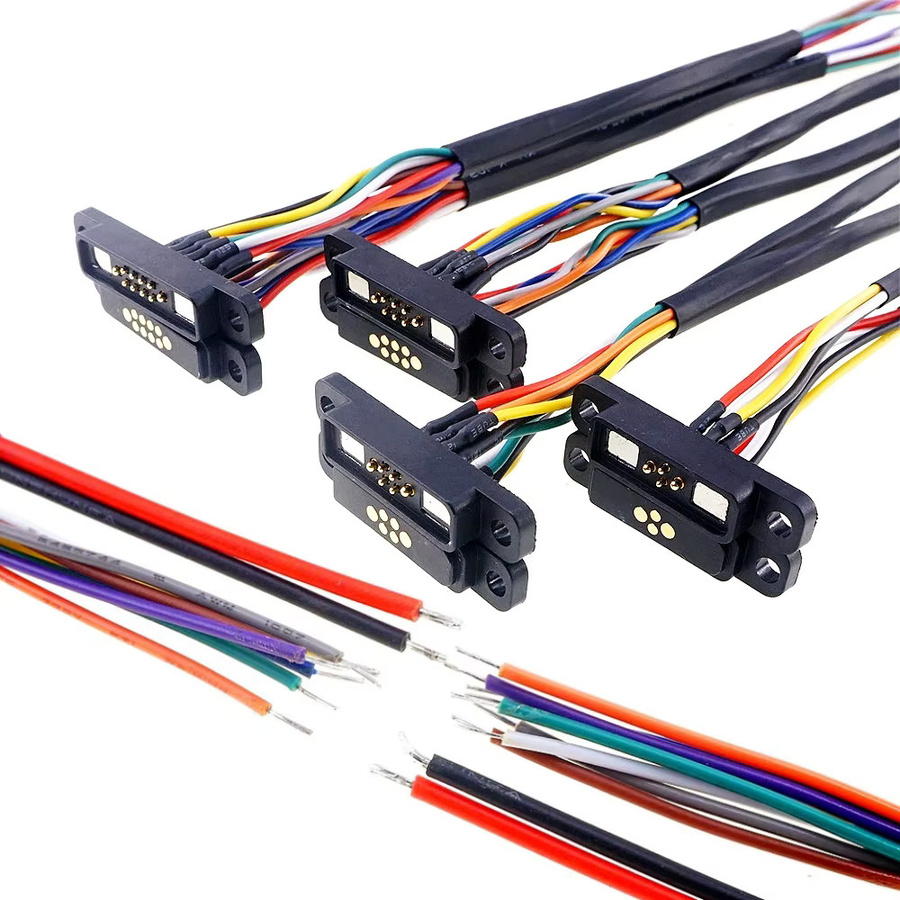 RTLECS Magnetischer Pogo-Pin-Stecker IP67 Wasserdicht 5A Hochstrom DC Power Charging Set in Schwarz - Bild 5